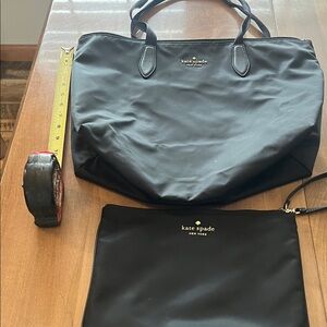 Kate Spade Elegant Black Tote and Pouch